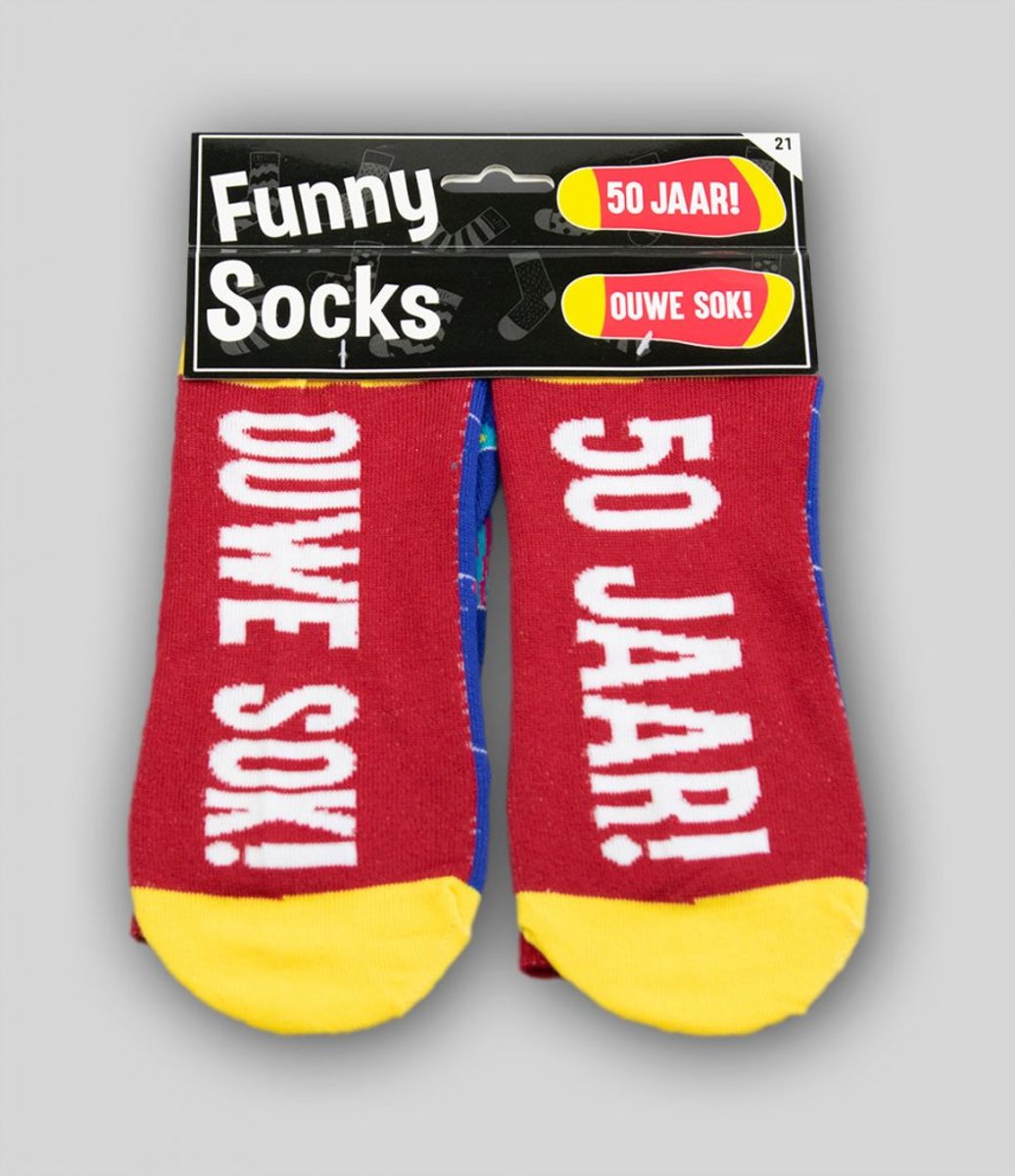 Sokken - Funny socks - 50 jaar! Ouwe sok!