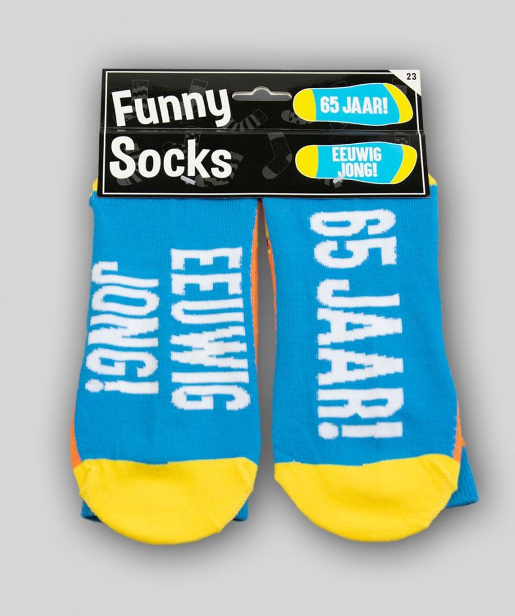 Sokken - Funny socks - 65 jaar! Eeuwig jong!