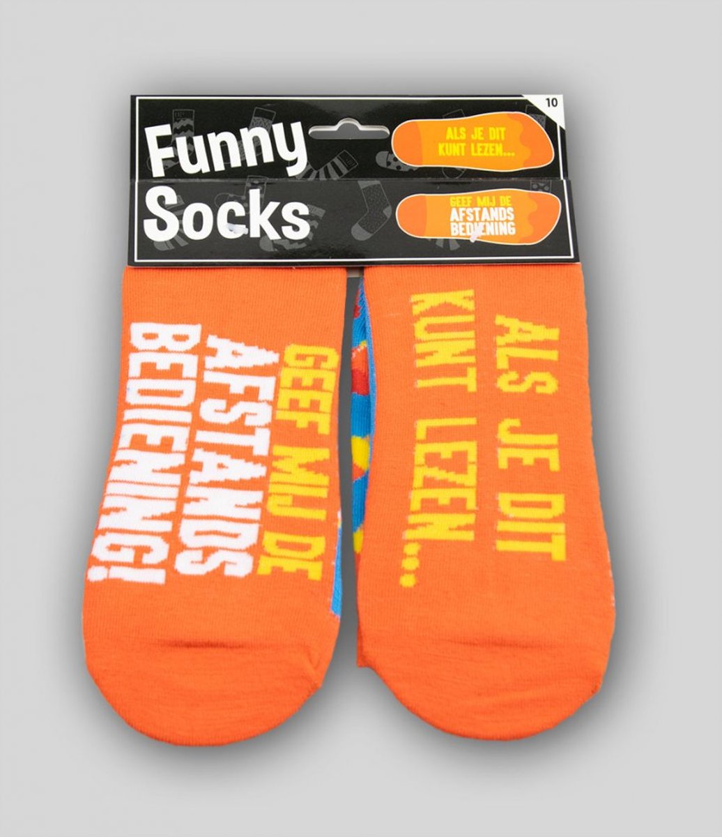 Sokken - Funny socks - Als je dit kunt lezen geef mij de afstandsbediening