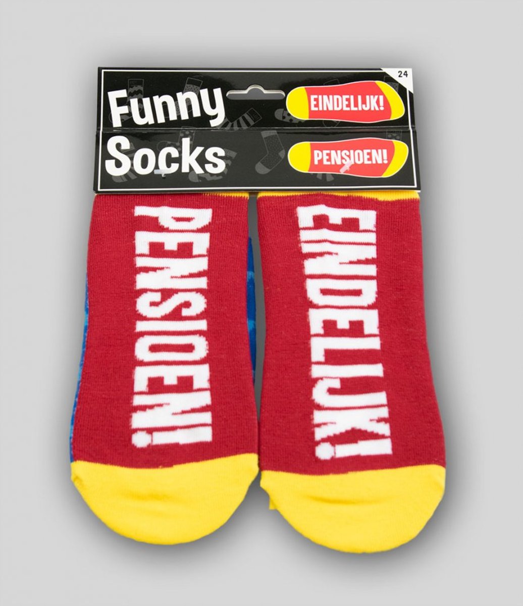 Sokken - Funny socks - Eindelijk pensioen!