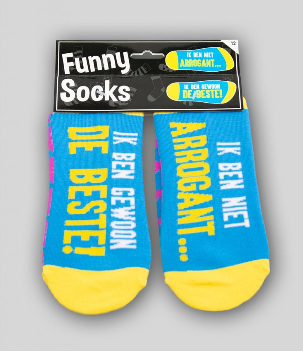 Sokken - Funny socks - Ik ben niet arrogant.... Ik ben gewoon de beste!