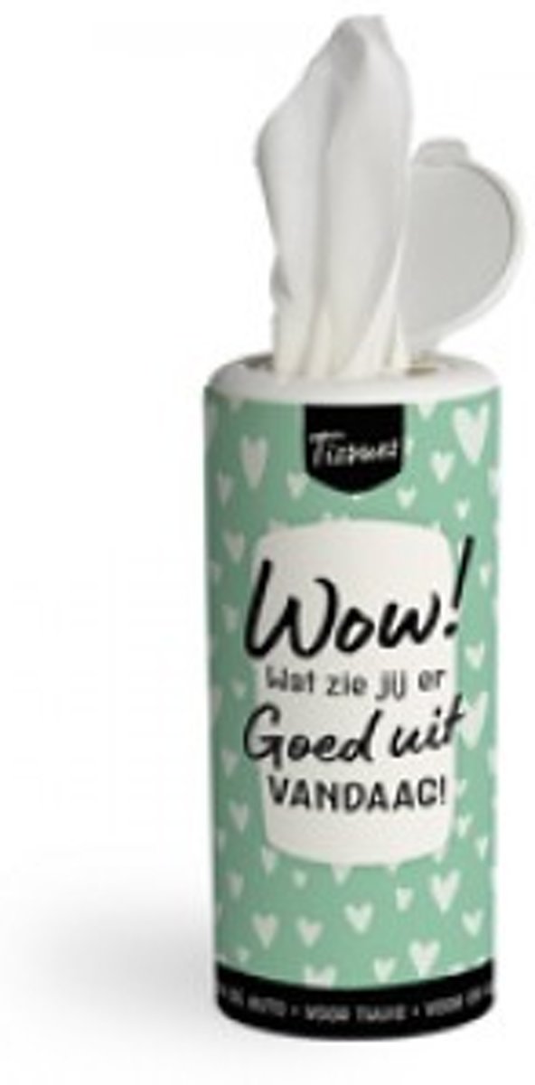 Tissue Dispenser - Wow! Wat zie jij er goed uit vandaag - In cadeauverpakking met gekleurd lint