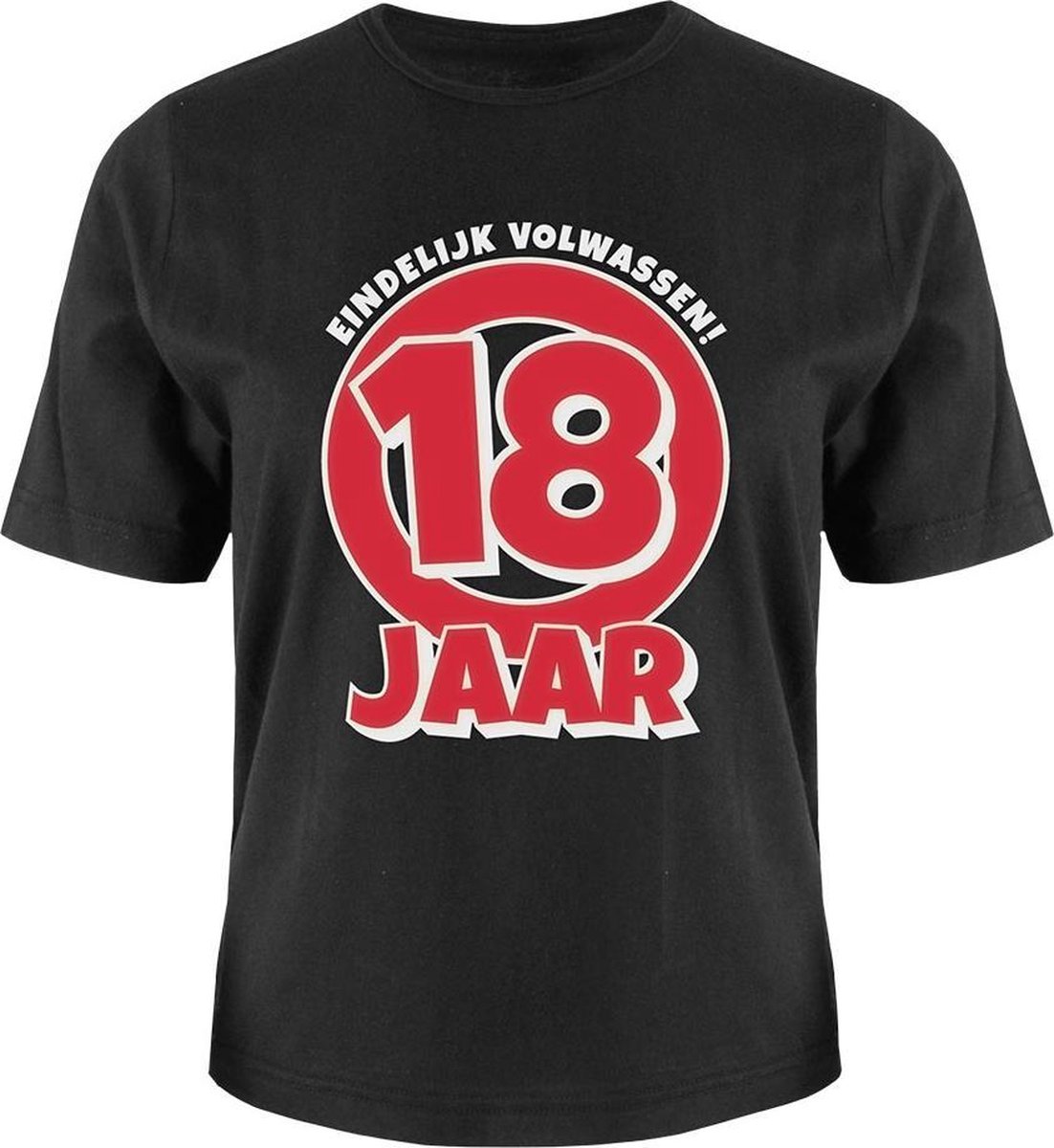 Verjaardag - T-shirt - 18 jaar - In cadeauverpakking met gekleurd lint