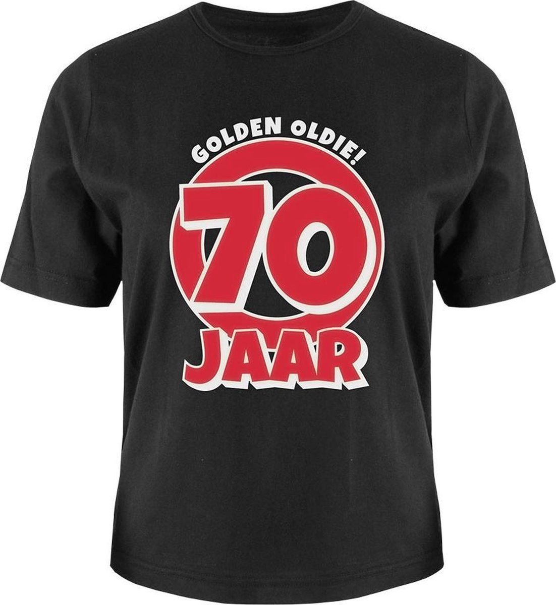 Verjaardag - T-shirt - 70 jaar - In cadeauverpakking met gekleurd lint