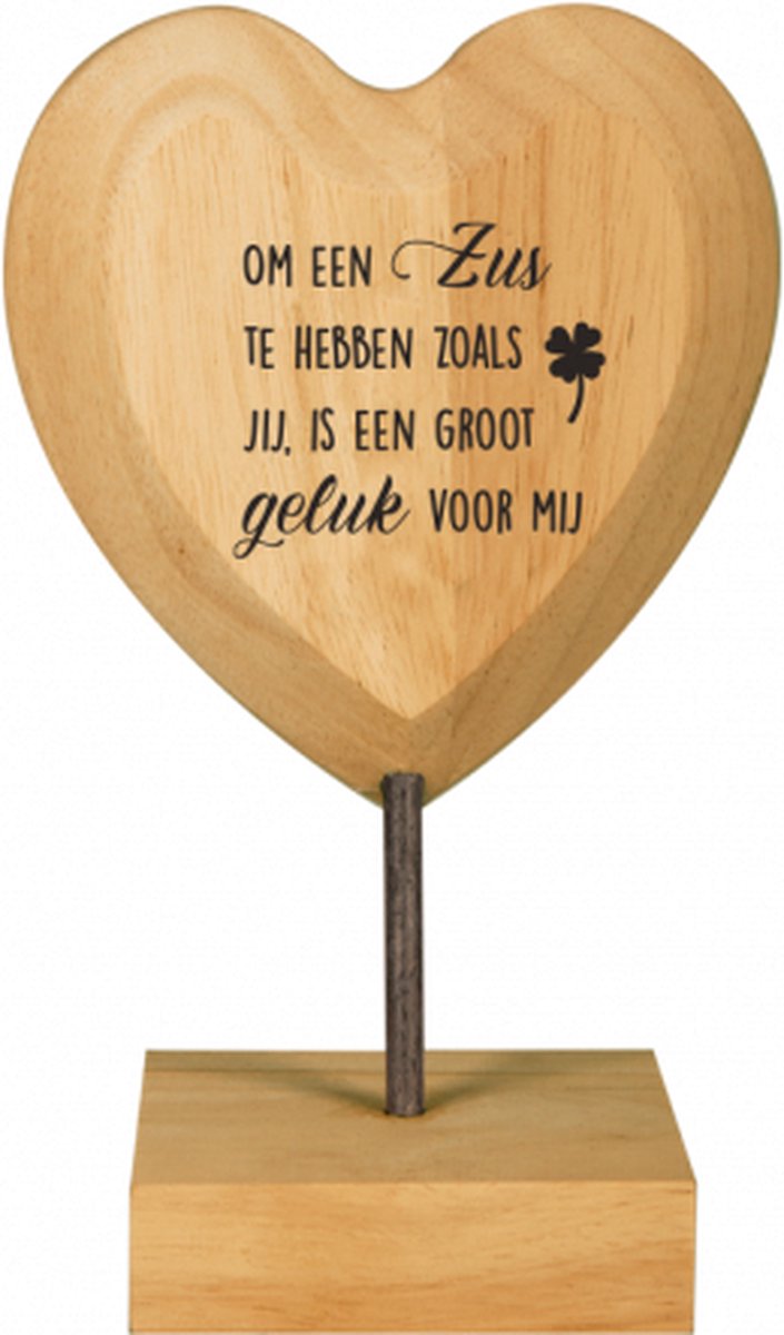 Wooden Heart - Zus - Lint: Speciaal voor jou - Cadeauverpakking