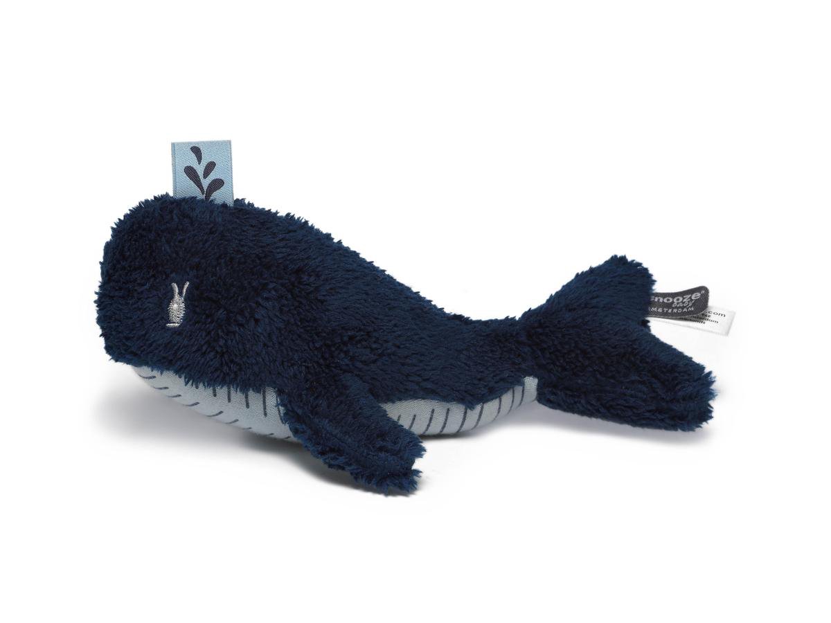 Snoozebaby knuffelwalvis Wally Walvis - indigo blue