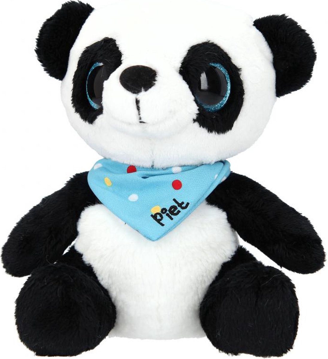   Knuffelpanda Piet Junior 18 Cm Polyester Zwart/wit