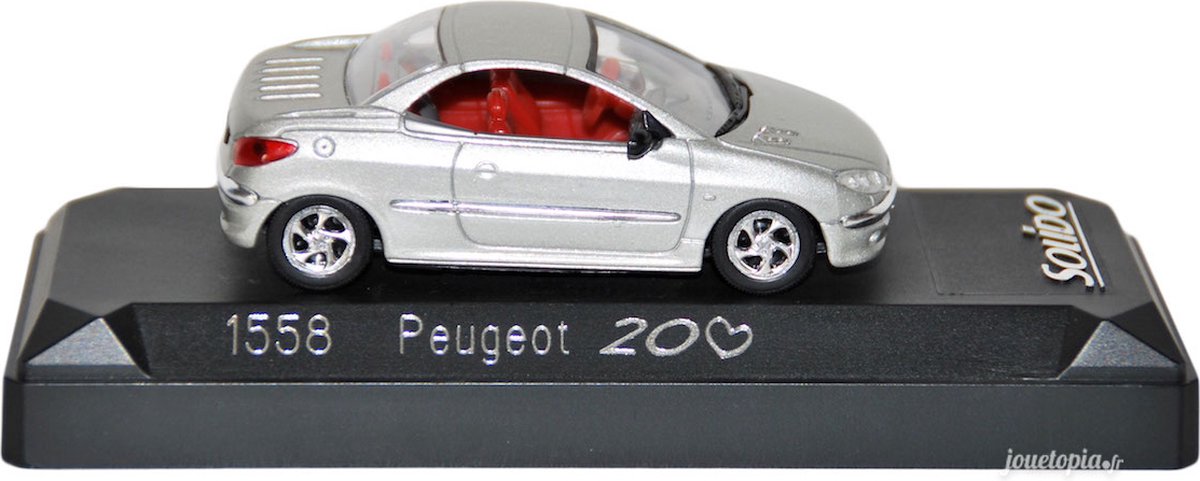 Solido Peugeot 206cc coupe grijs 1:43 Solido Miniatuurauto