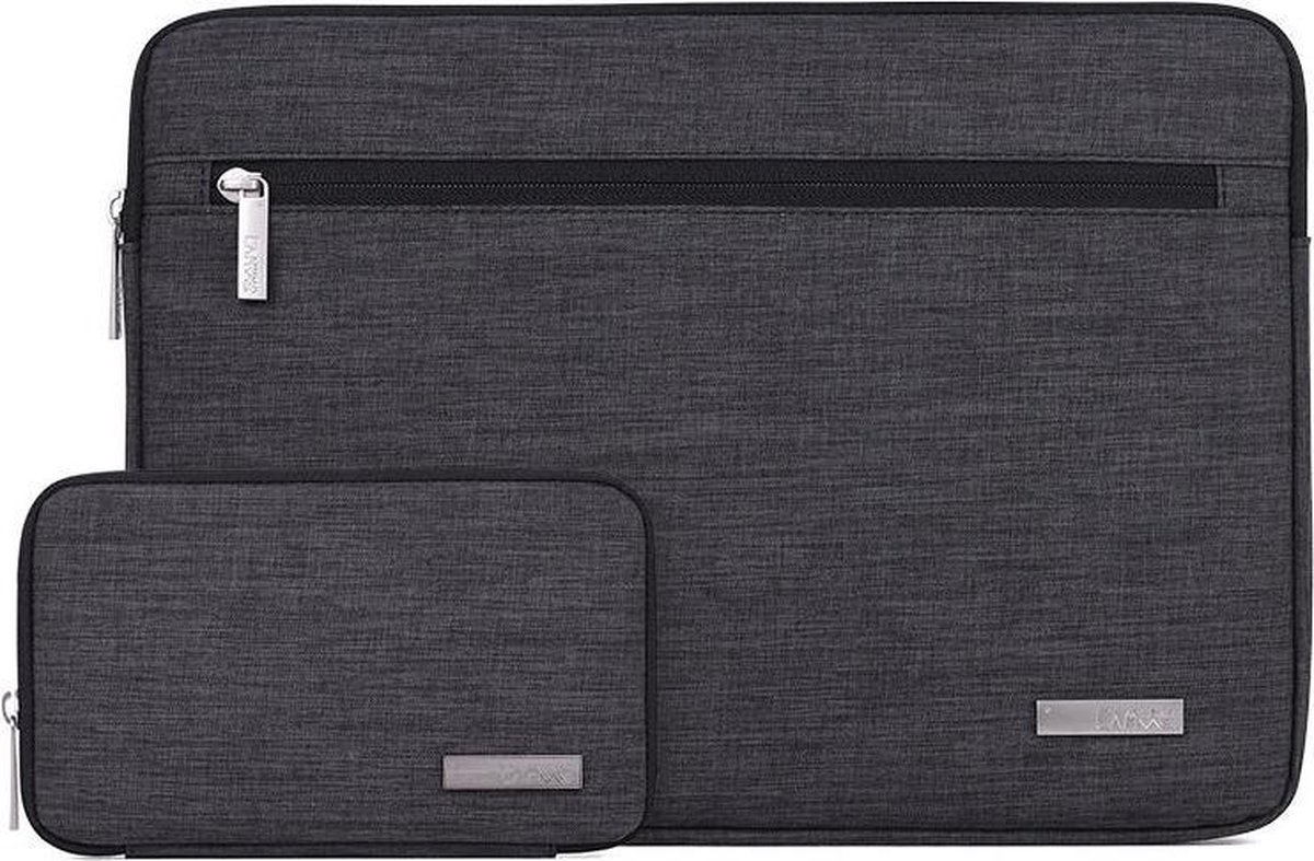 Laptophoes 13 Inch – Macbook Pro 13 Inch case 2009-2012 – Macbook Air 2008-2017 Case – Laptop Sleeve + Accessoires Etui – Donkergrijs