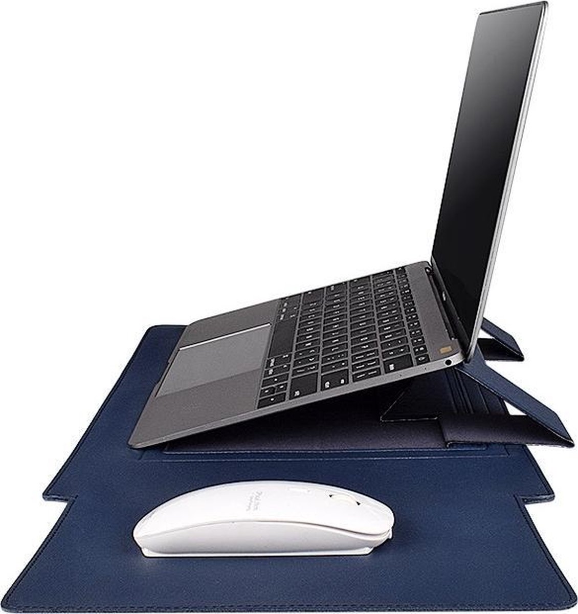 Laptophoes 13 Inch – Macbook Pro 13 Inch case – Macbook Air 2018/2019/2020 Case – Laptop Sleeve – Blauw Leer