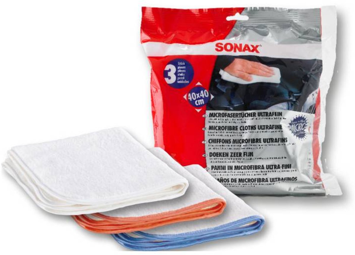 Sonax Microvezeldoeken 40 x 40 cm, 3 stuks