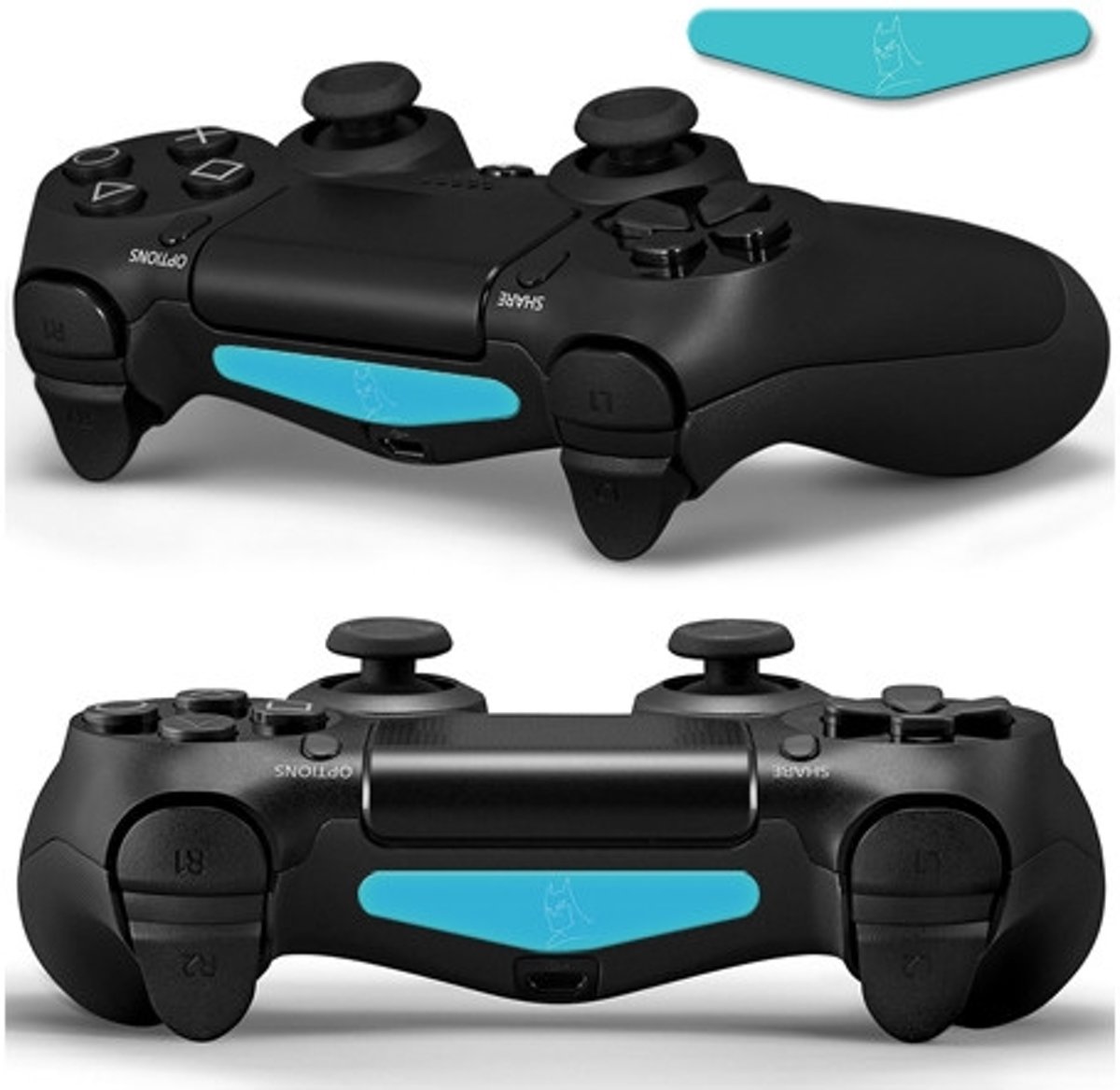 PS4 Game Controller LED Sticker – Blue Color Cartoon Batman