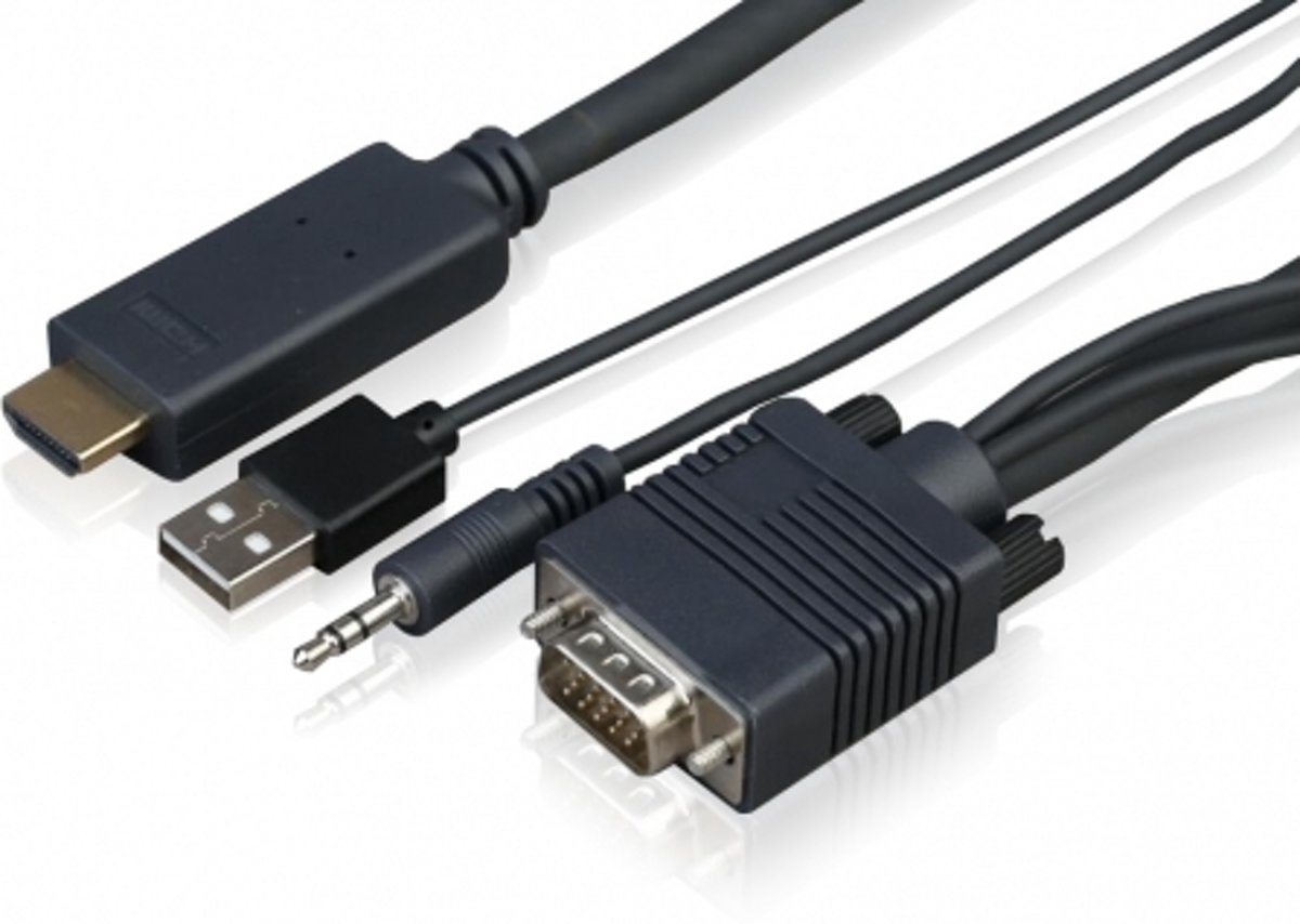 Sony CAB-VGAHDMI1 VGA/3.5 mm HDMI Zwart kabeladapter/verloopstukje