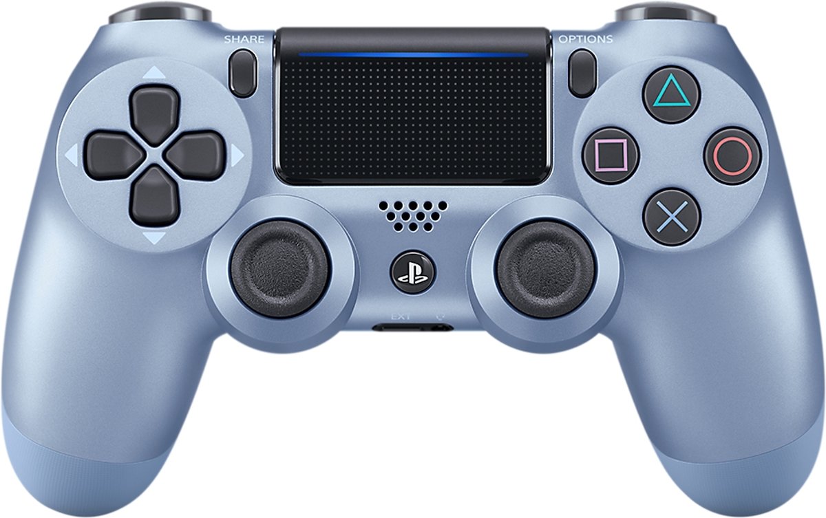 Sony DualShock 4 Gamepad PlayStation 4 Analoog/digitaal Bluetooth Blauw, Titanium