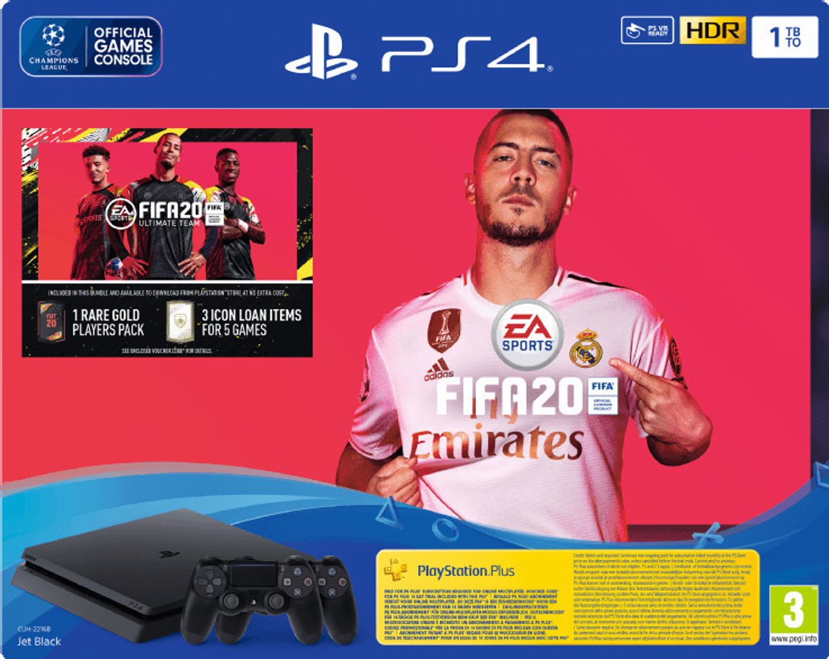 Sony Playstation 4 Slim 1TB incl. 2. controller en FIFA 20