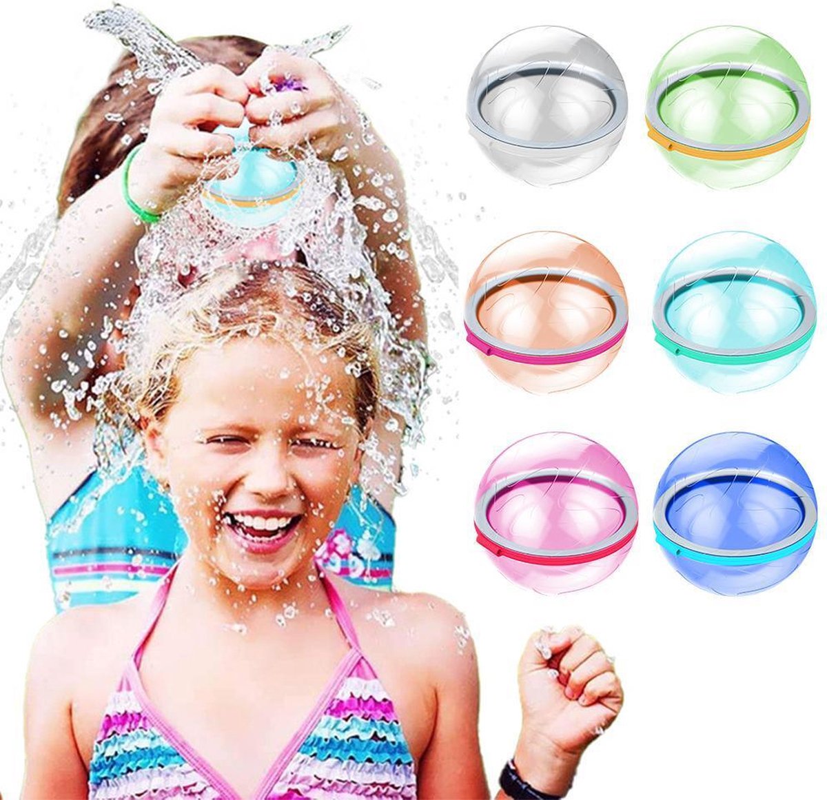 Soppycid® Herbruikbare Waterballonnen (10 stuks) - zelfsluitende waterballonnen - waterbal - buitenspeelgoed - waterspeelgoed