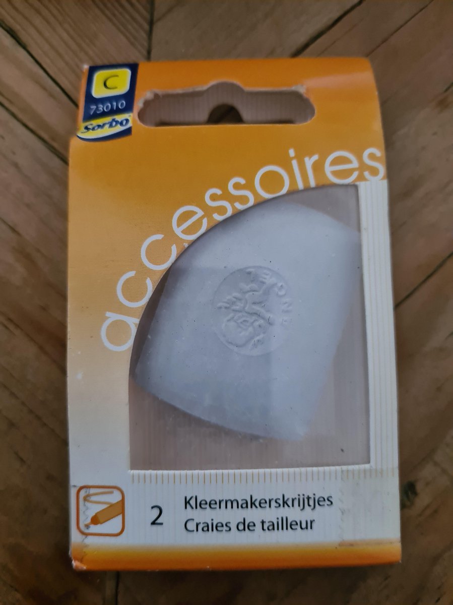 2 kleermakerskrijtjes Sorbo