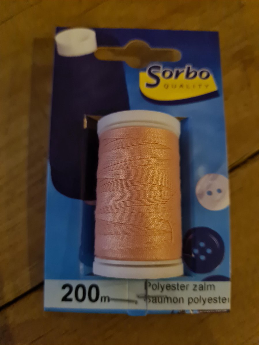 Sorbo 200m polyester garen Zalm