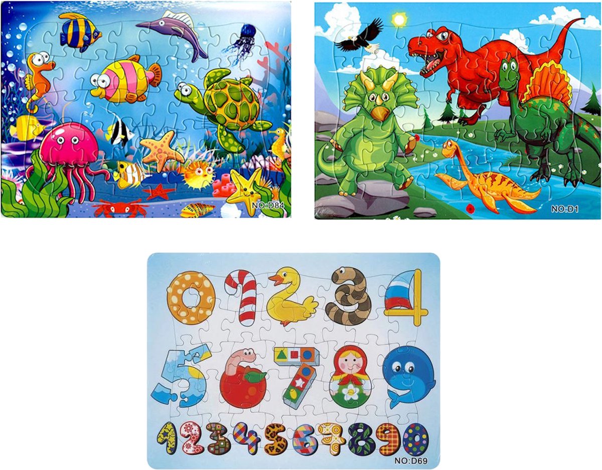 Sorprese Puzzel – 3 paar – kinderpuzzel – 40 stukjes – leerzame puzzels