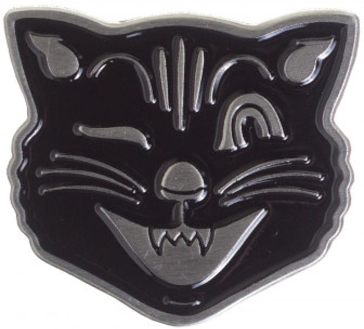 Cat Face enamel pin zwart - Sourpuss