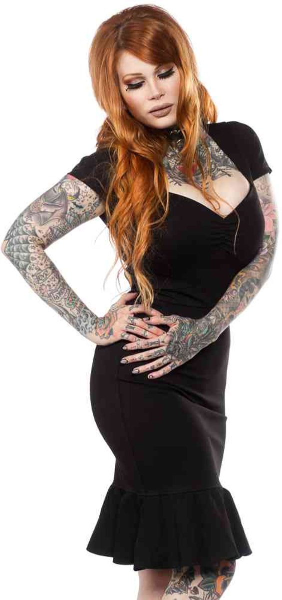 Sourpuss Little Black Wiggle jurk zwart - M