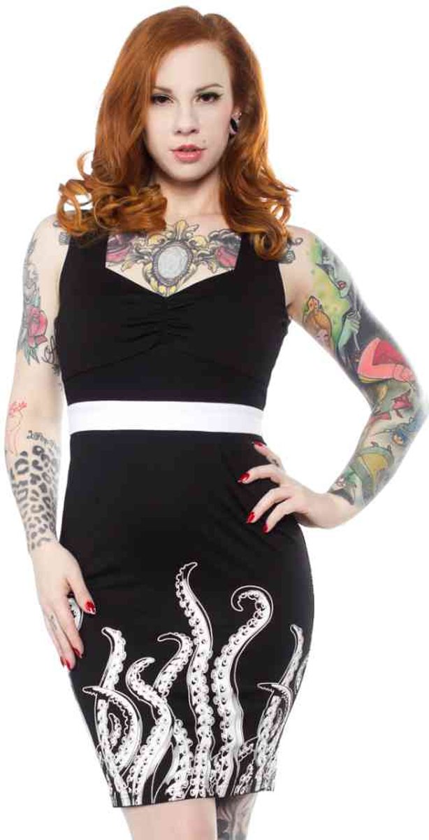 Sourpuss Tentacles wiggle jurk zwart - S