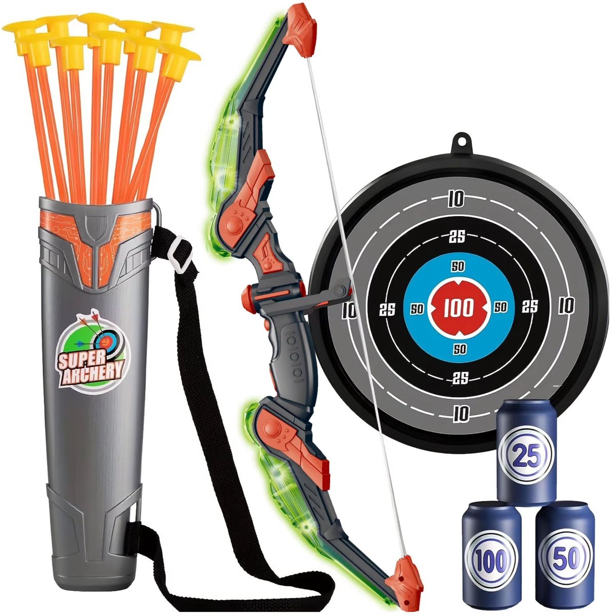  ® Pijl en Boog Kinderen - Set - 10 pijlen - Speelgoed - Zuignappen - Schietschijf - Boogschieten - Buiten speelgoed