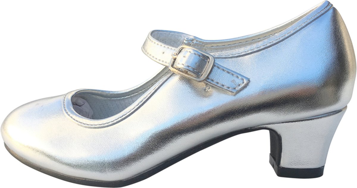 Elsa & Anna schoenen zilver - Spaanse Prinsessen schoenen - maat 31 (binnenmaat 20,5 cm) bij verkleed jurk