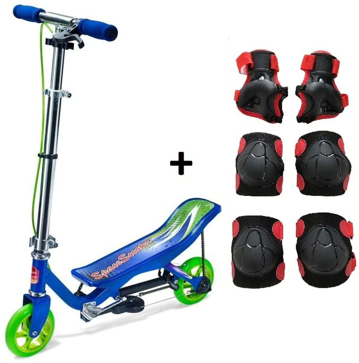 Space Scooter Junior Blauw + Gratis beschermset