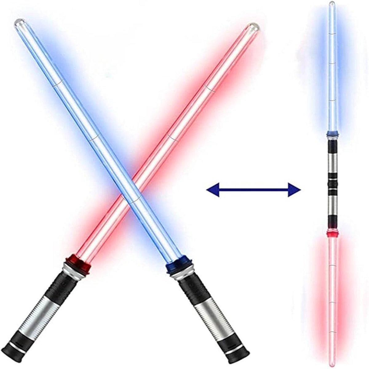Lightsaber voor Kinderen - Lichtzwaard - Light Saber - Lightsaber met Licht en Geluid - 2in1 intrekbaar zwaard