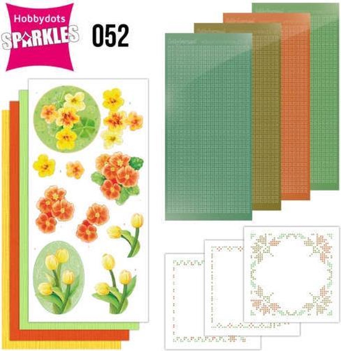 Sparkles Set 52 - Jeanines Art - Orange Flowers Dot & Do SPDO052