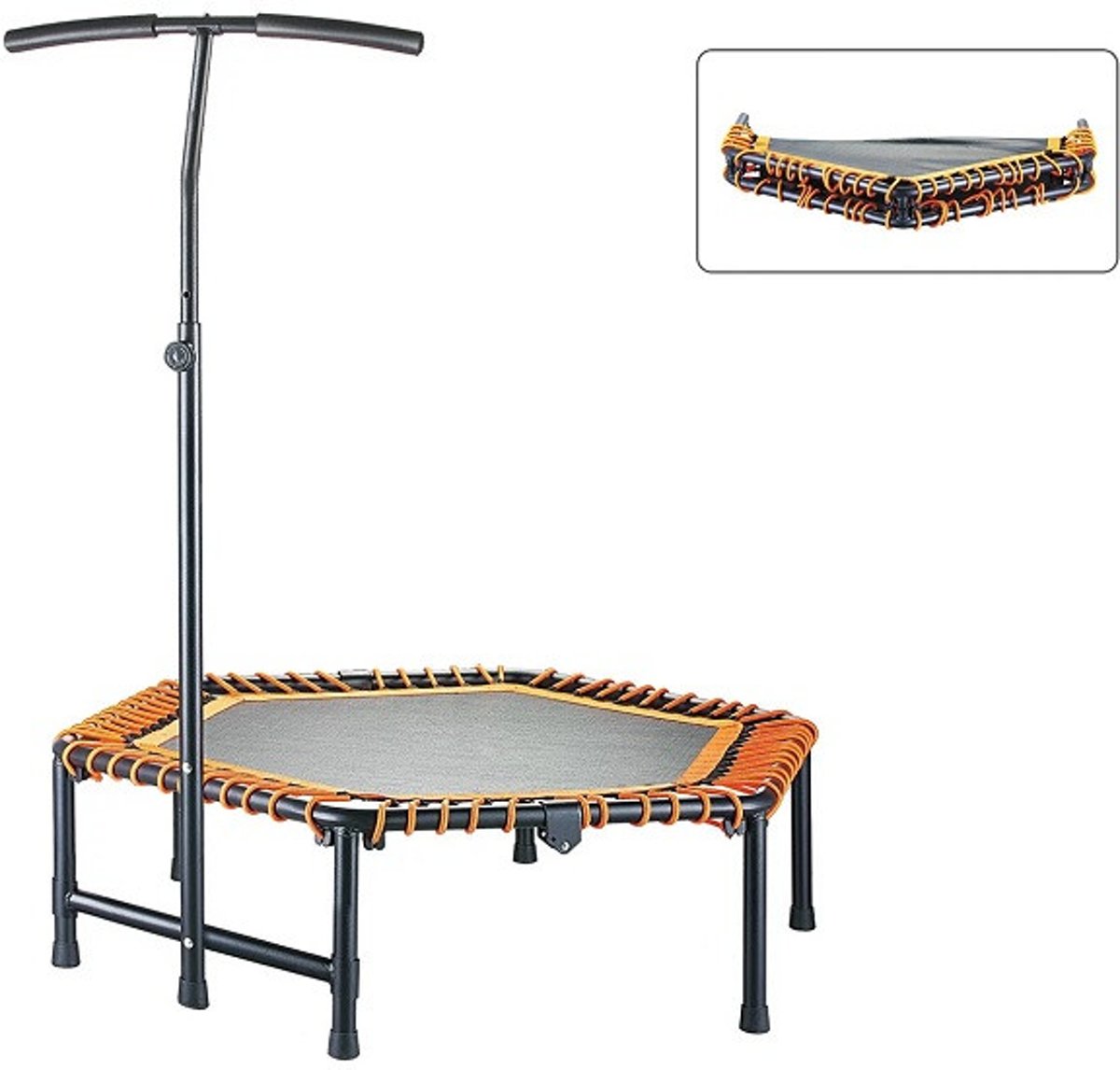 Specifit Fitnesstrampoline Opvouwbaar - Bounce Trampoline met Armsteun