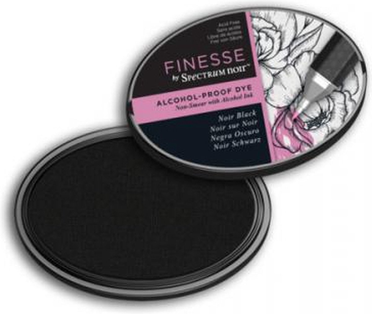 Spectrum Noir Inktkussen - Finesse Alcohol proof - Noir Black (Zwart)