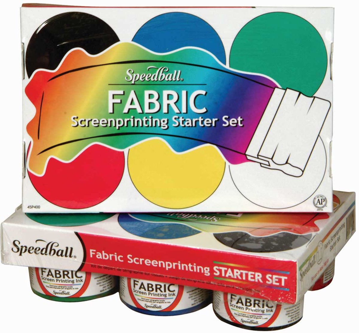   Screen Printing Fabric Paint - Textielverf - voor Zeefdrukken - starter set van 6 basiskleuren