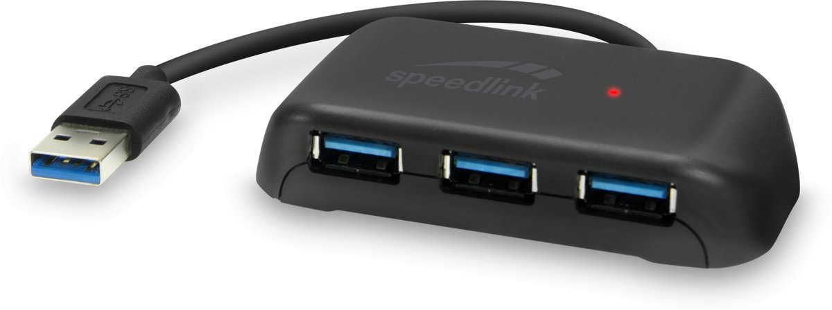 Speedlink, SNAPPY EVO USB Hub - Passive 4-Port - USB 3.0 - Zwart