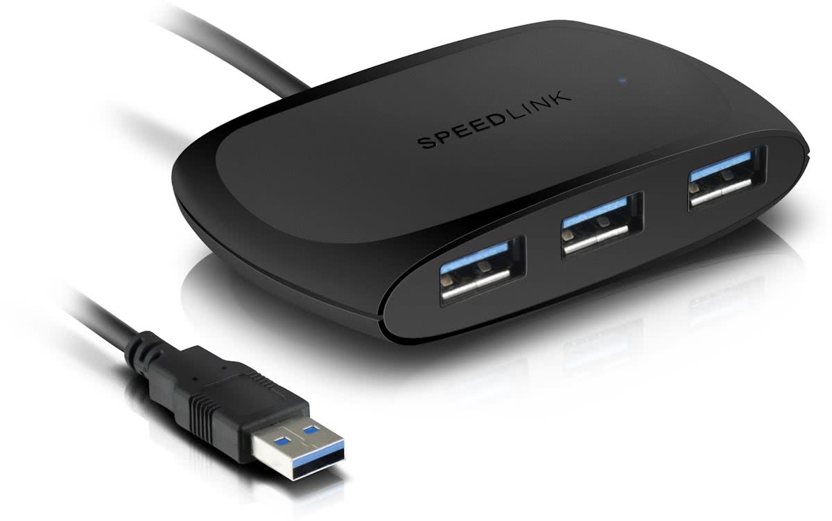 Speedlink, SNAPPY USB Hub - 4-Port - USB 3.0 (Zwart)