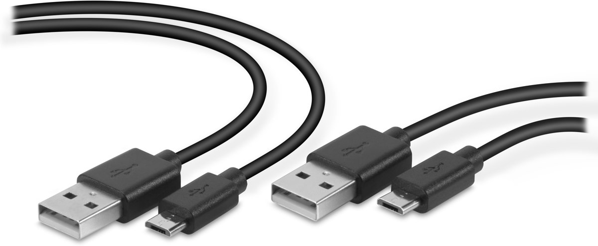 Speedlink, Stream Play & Charge USB Kabel Set voor PS4 (Zwart)