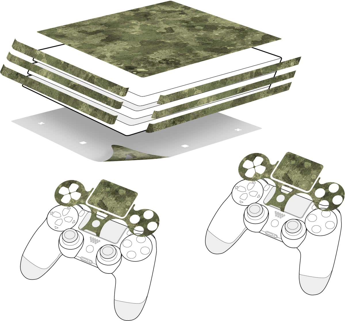 Speedlink - Sticker for PS4 Pro & Controller - Camo