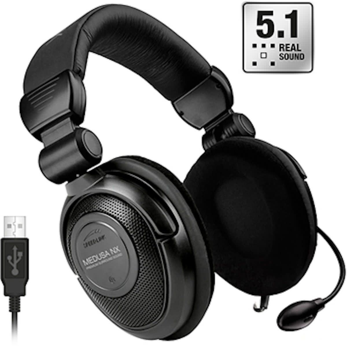 Speedlink: MEDUSA NX USB Surround Headset Zwart