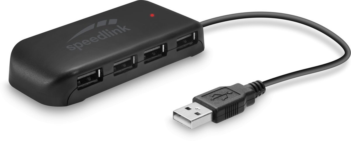 Speedlink SNAPPY EVO USB Hub - Active 7-Port - USB 2.0 - Zwart