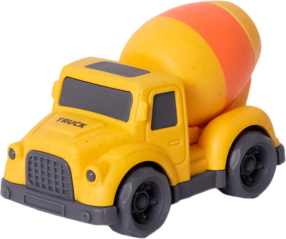 Speelgoedtopdeals - BIOplastic Cementwagen Betonmixer - 10,5 cm - Duurzaam speelgoed
