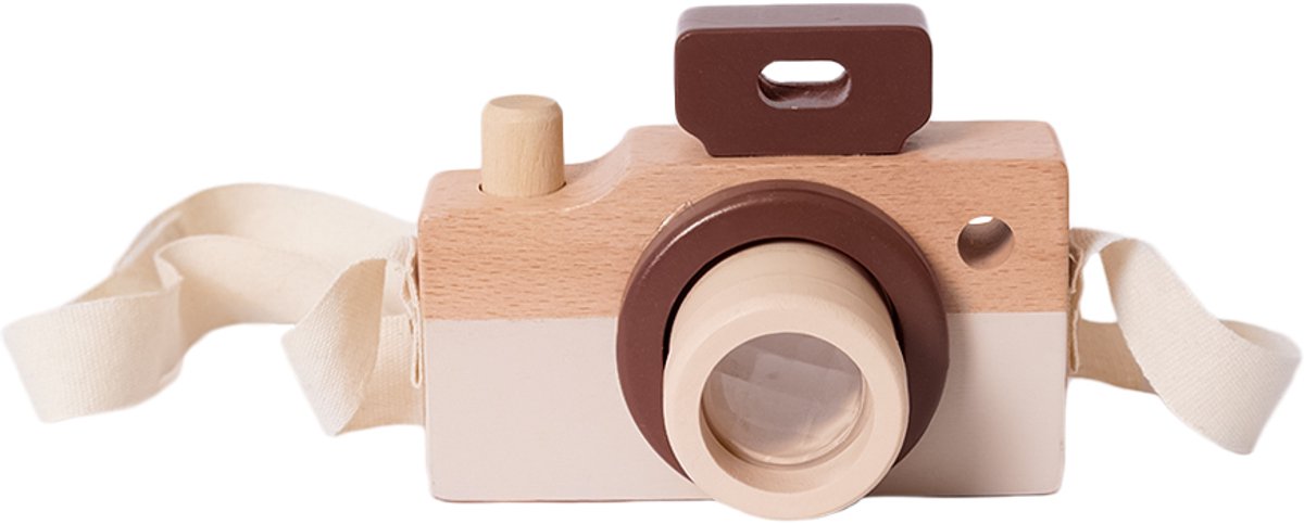   - Houten Speelgoedcamera - Rollenspel - Educatief Speelgoed
