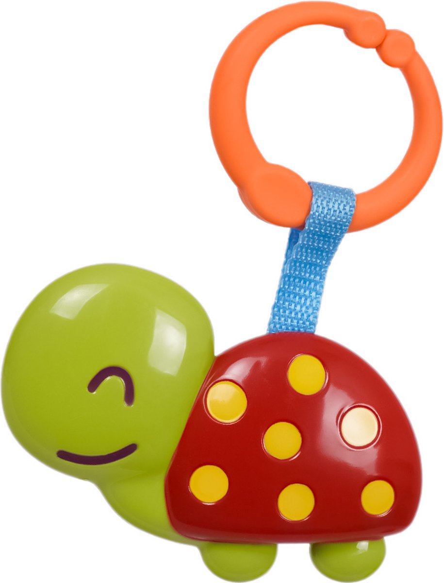 Speelgoedtopdeals - Rammelaar Hangspeeltje Buggyspeeltje - Lichtgroene Schildpad