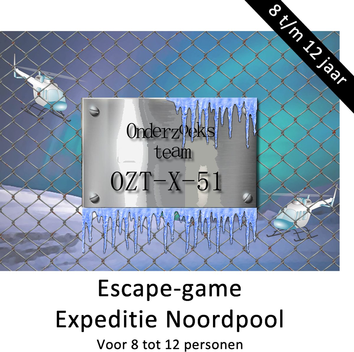 Escape Room voor kinderen - Expeditie Noordpool - kinderfeestje - 8 tot 12 kinderen - breinbreker - 8 t/m 12 jaar