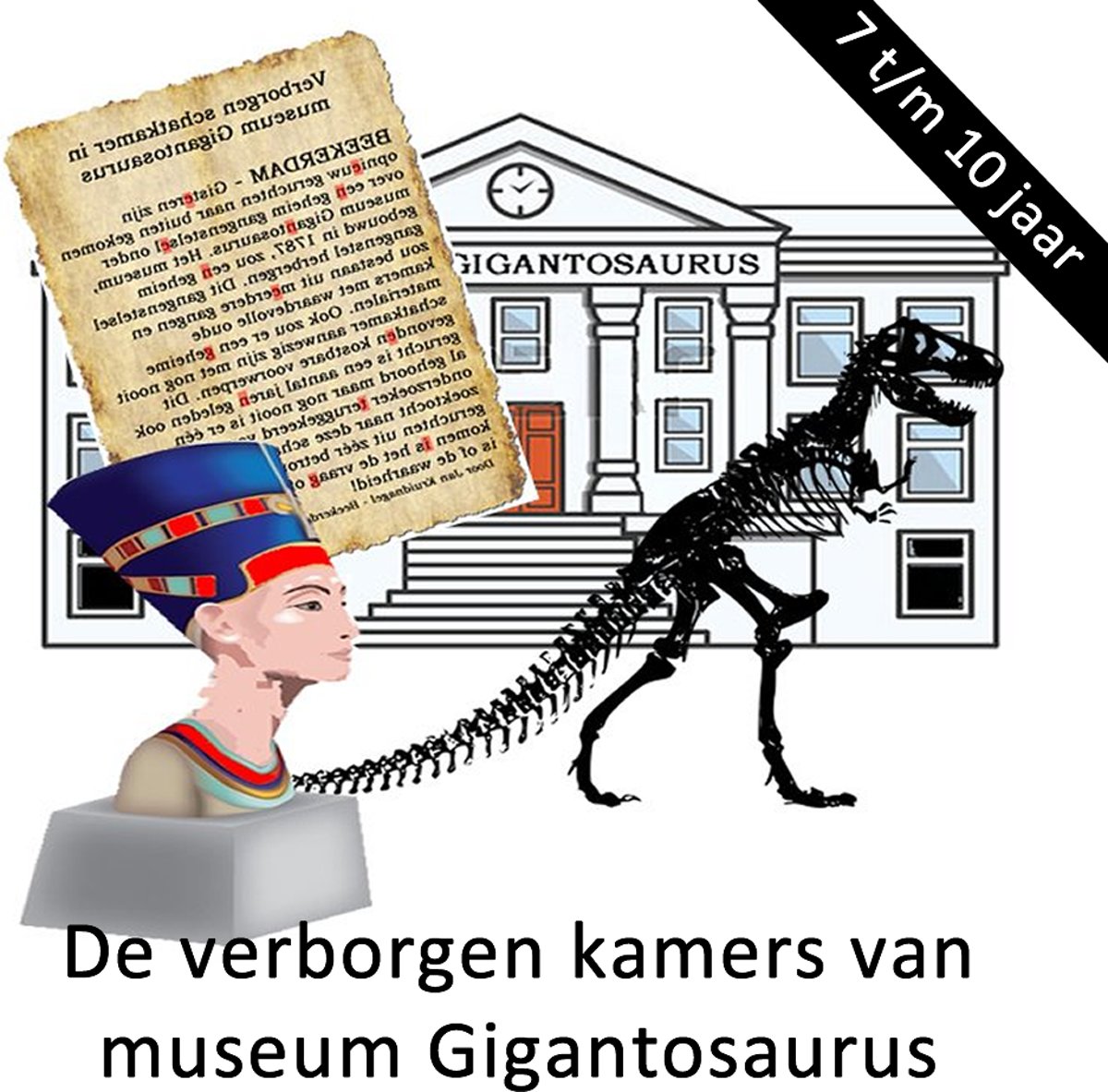 Speurtocht - De verborgen kamers van museum Gigantosaurus - actiespel - 7 t/m 10 jaar - kinderfeestje - speurtochtpakket - speurpakket