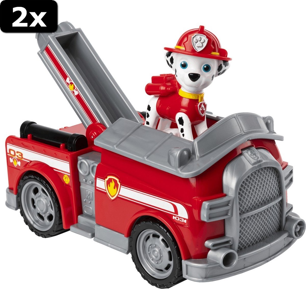 2x Paw Patrol Voertuig met Figuur Assorti