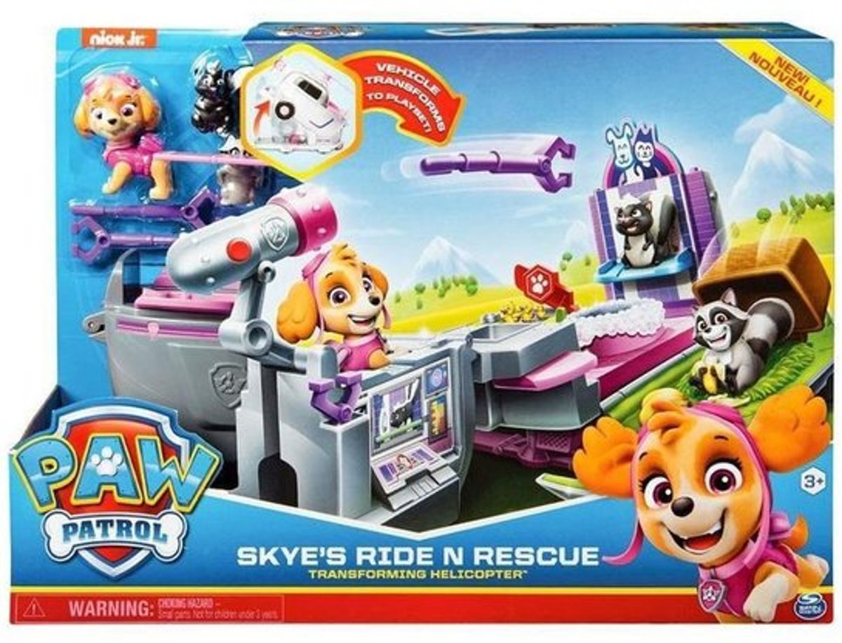 Paw Patrol Skyes Ride N Rescue, transforming helicpoter