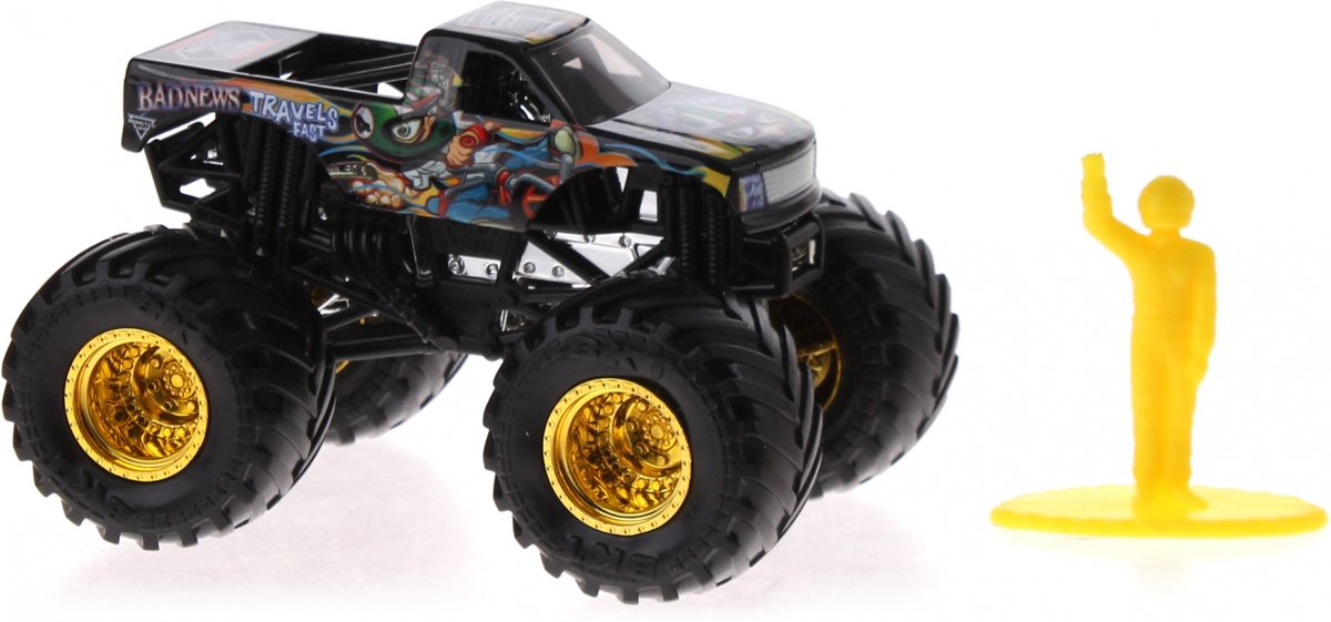 Spin Master Monster Jam Monstertruck Bad News 10 Cm Geel