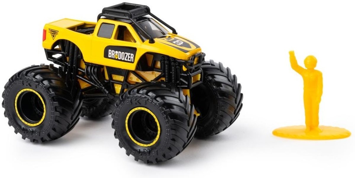 Spin Master Monster Jam Monstertruck Brodozer 10 Cm Geel