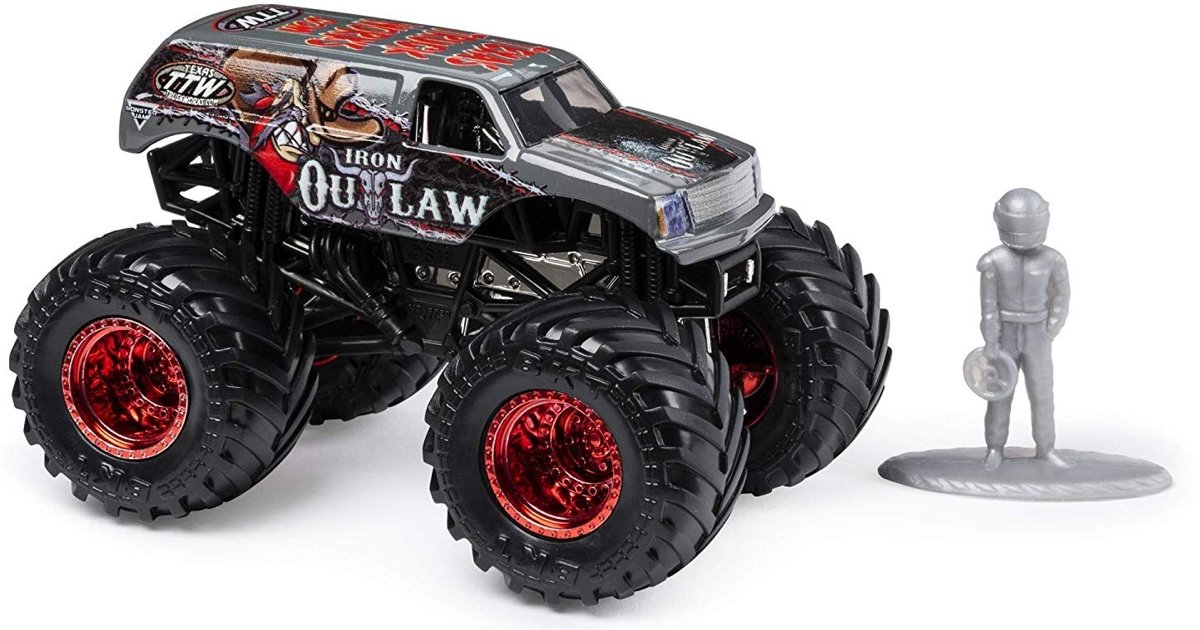 Spin Master Monster Jam Monstertruck Iron Outlaw 10 Cm Grijs